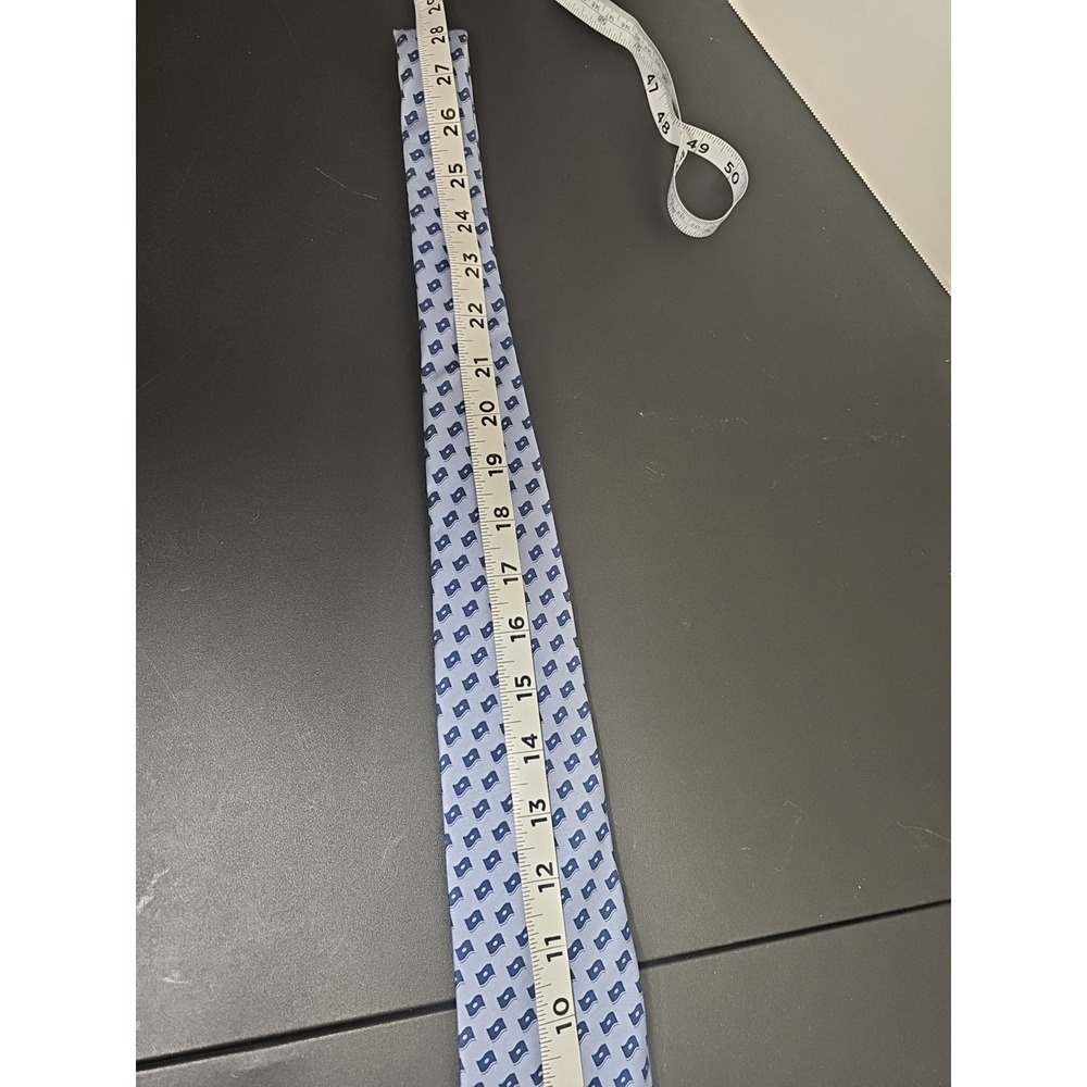 Vineyard Vines Tie For Men 100% Silk Light Blue Preppy Made In USA